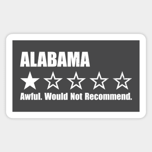 Alabama One Star Review Sticker